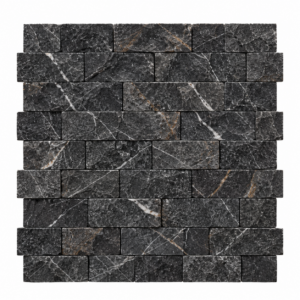Toros Siyahı Mermer Fileli Patlatma Taş 23×48 mm – 0,53 m² Paket