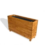 Lambri Ahşap Saksı 100x30x60 cm - Görsel 4